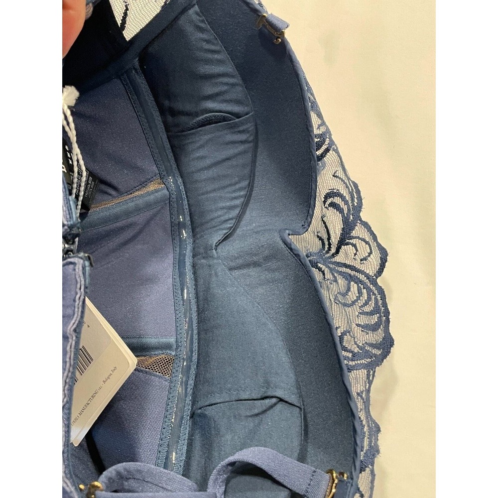La Perla Zephyra Padded Lace Corset Bustier 4 Blue Intimates Sleepwear NWT $1308 - Picture 15 of 16